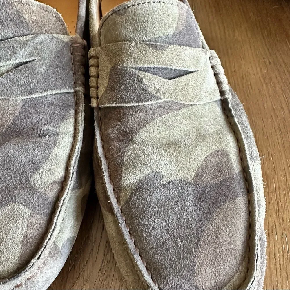 Russell & Bromley men’s camo print suede slip ons, loafers, driver Men's EU 41.5